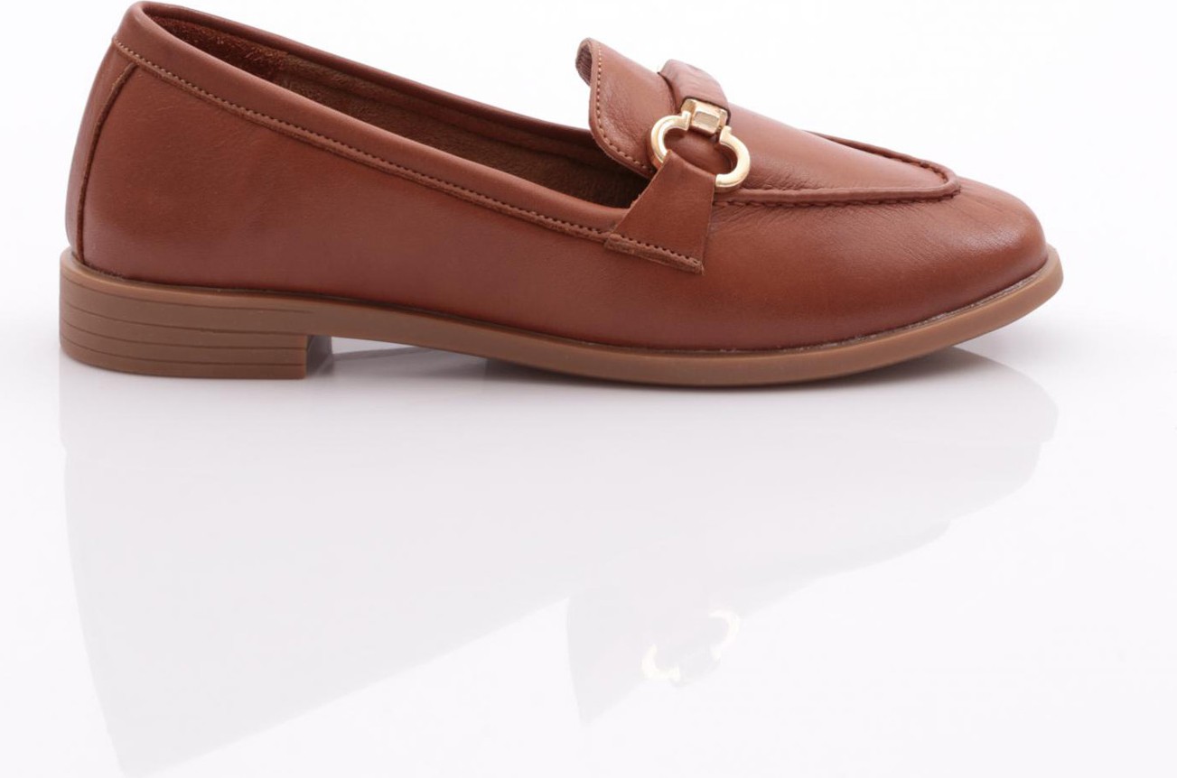 DGN 1853 Kadin Oval Burun Loafer Ayakkabi