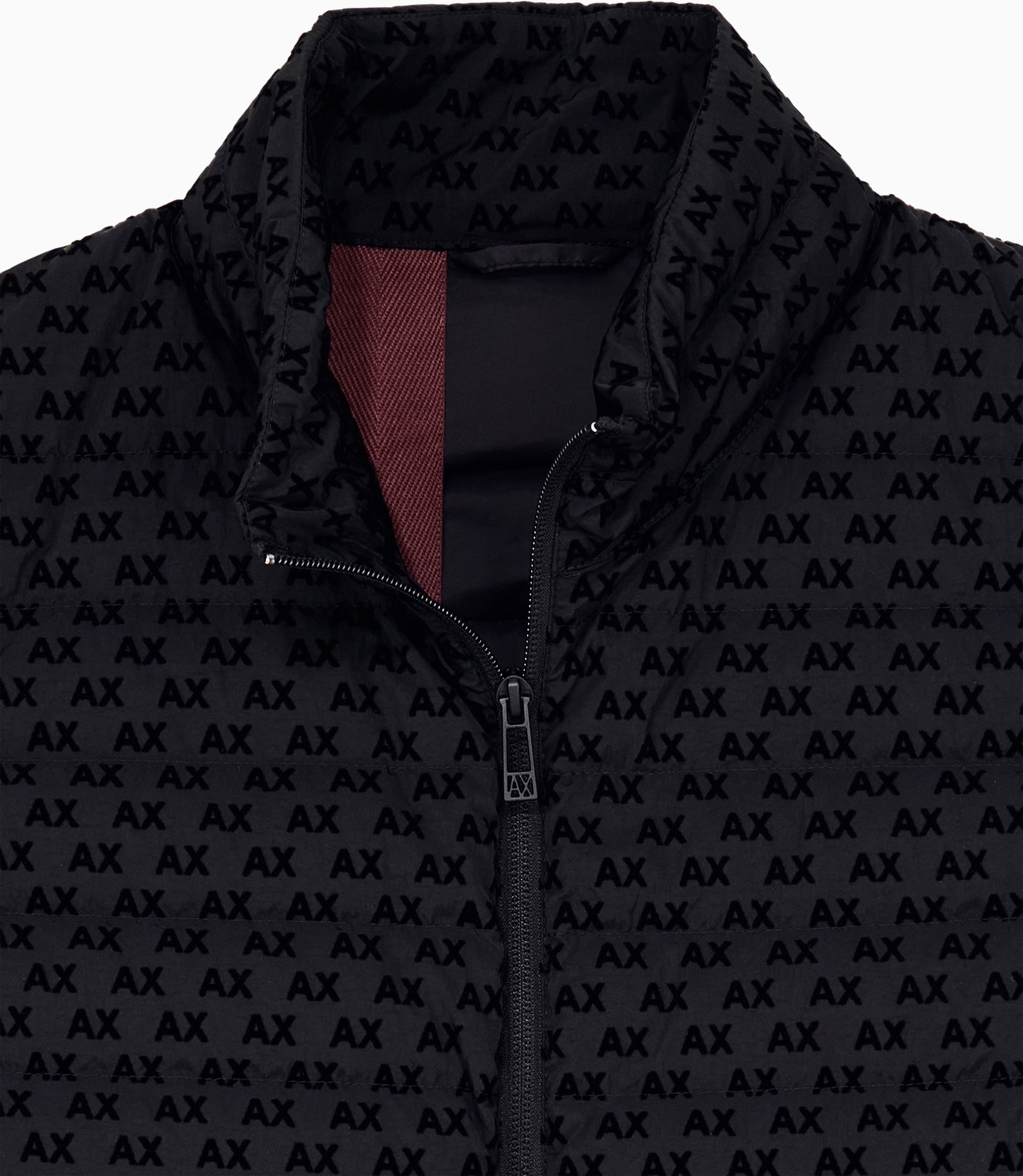 Armani Exchange Erkek Fermuarlı Logo Desenli Siyah Yelek XM003511 AF19870-UC001 görsel 3