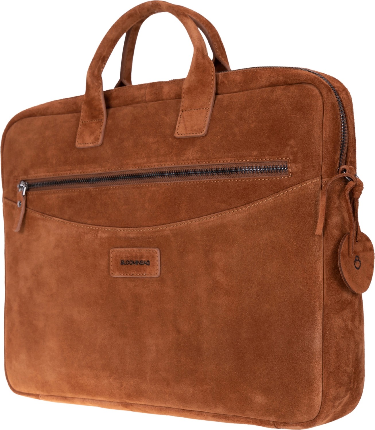 BloominBag Camel Still Hakiki Süet Deri 15-16 Inç Macbook/laptop Çantas görsel 2
