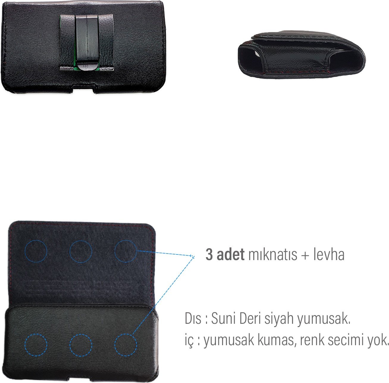 Exenar Tcl Onetouch 4022S Kılıfı 4022S Kemer Kılıfı Bel Çanta görsel 4