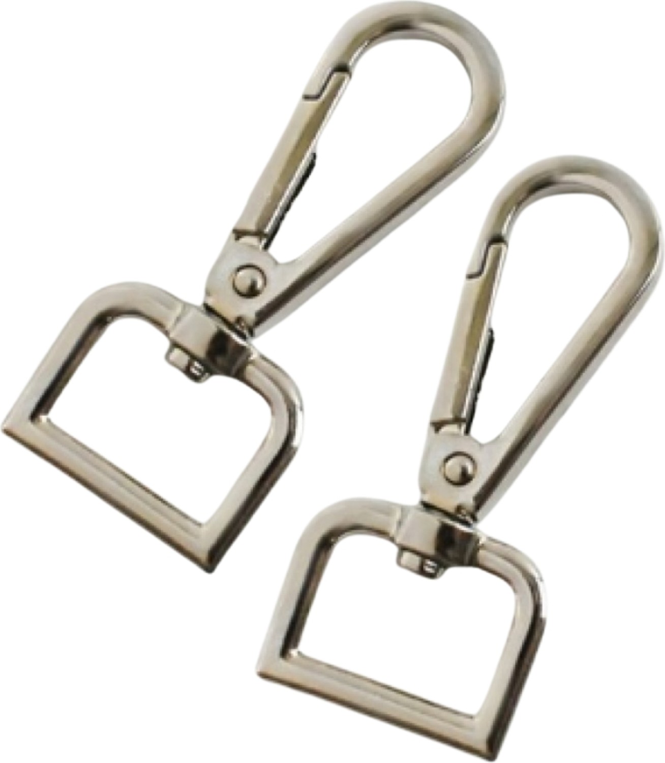 Orhan Çanta 2.5 cm Kare Kanca Nikel (Gümüş) - Metal Çanta ve Cüzdan Askı Klipsi - 20 Adet görsel 3