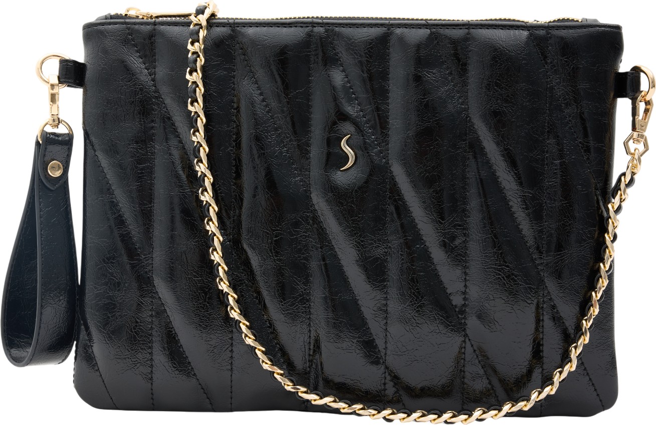 Santini Çanta Kadın Kapitone El Çantası Omuz Çantası ve Çapraz Çanta Clutch Çanta Zincir Askılı, Mila Clutch Quilted