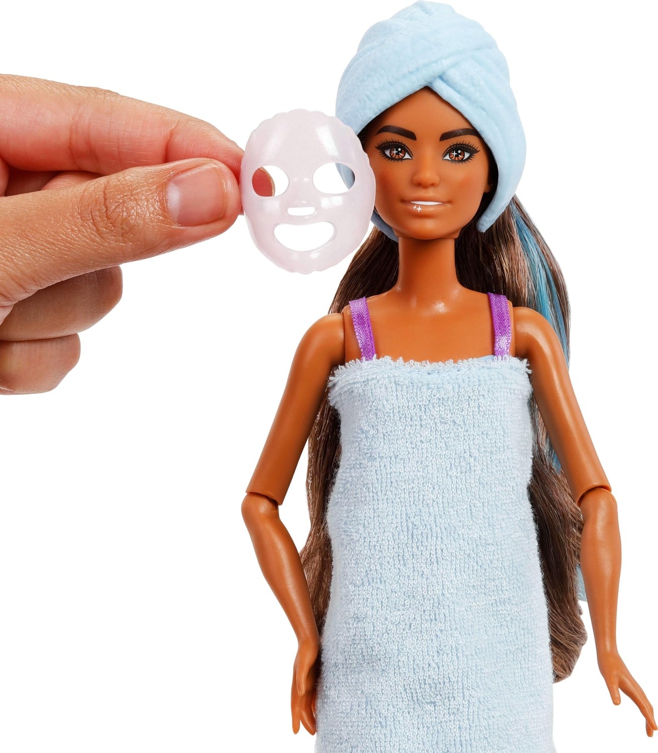 Esranın Dünyası Barbie Parti Paketi Bebek ve Aksesuarlar, Muhteşem Parti Serisi, Renk Değişimi Dahil 10 Sürpriz, Mor Renk ve Işıltı Teması, JFY66 görsel 5