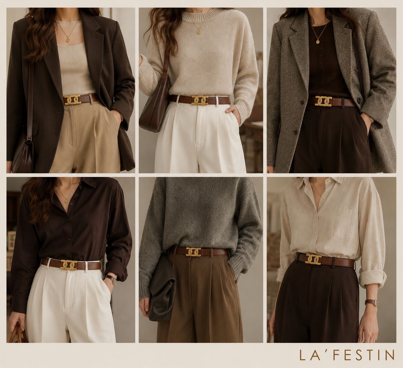 Lafestin Gold Toka Kadın Kemer , Pantolon Kemeri, Gömlek Kemeri,ceket Kemeri görsel 4