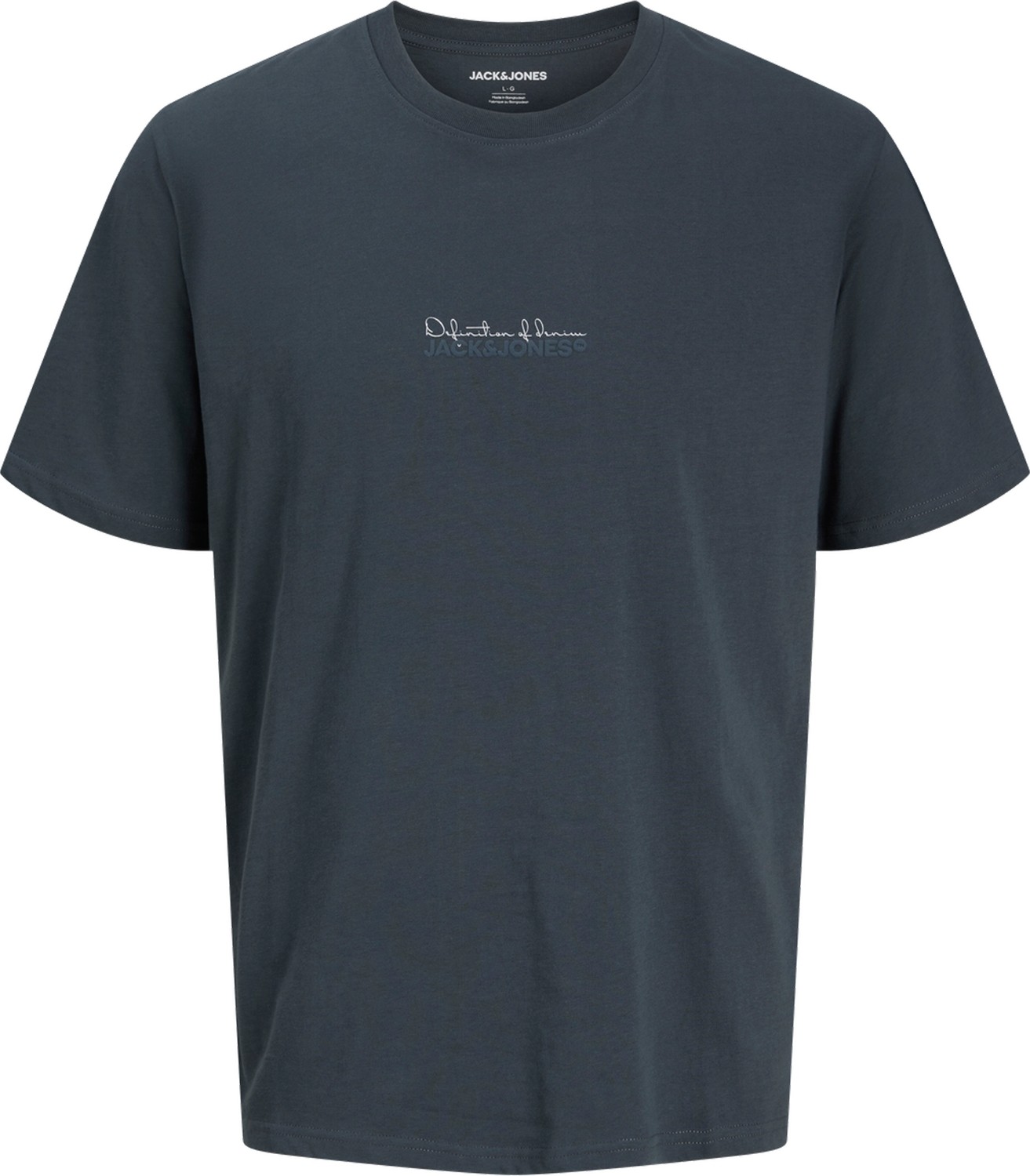 Jack & Jones Erkek Gögüs Baskili Bisiklet Yaka Tisört - Kendrick