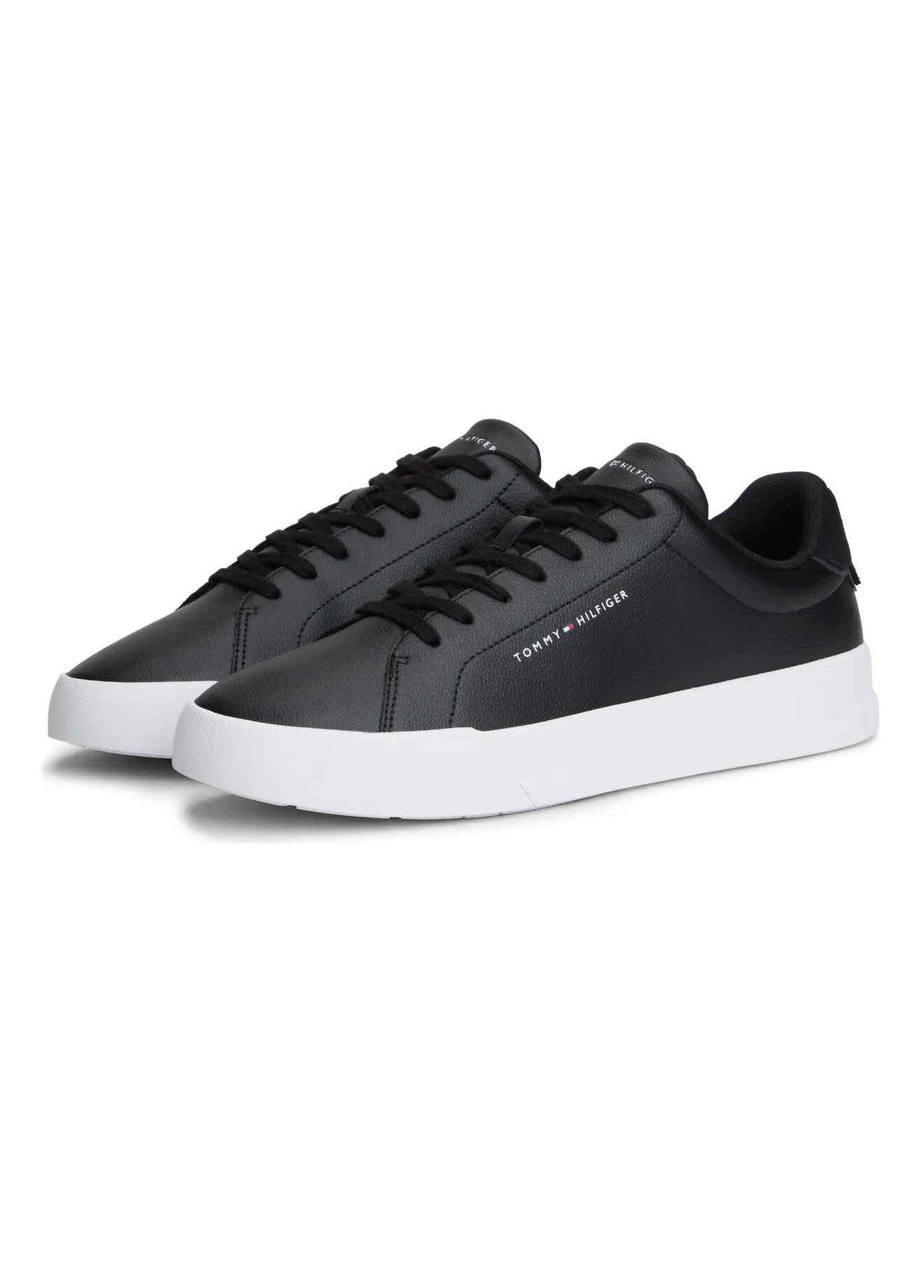 Tommy Hilfiger Siyah Erkek Sneaker Th Court Core görsel 2