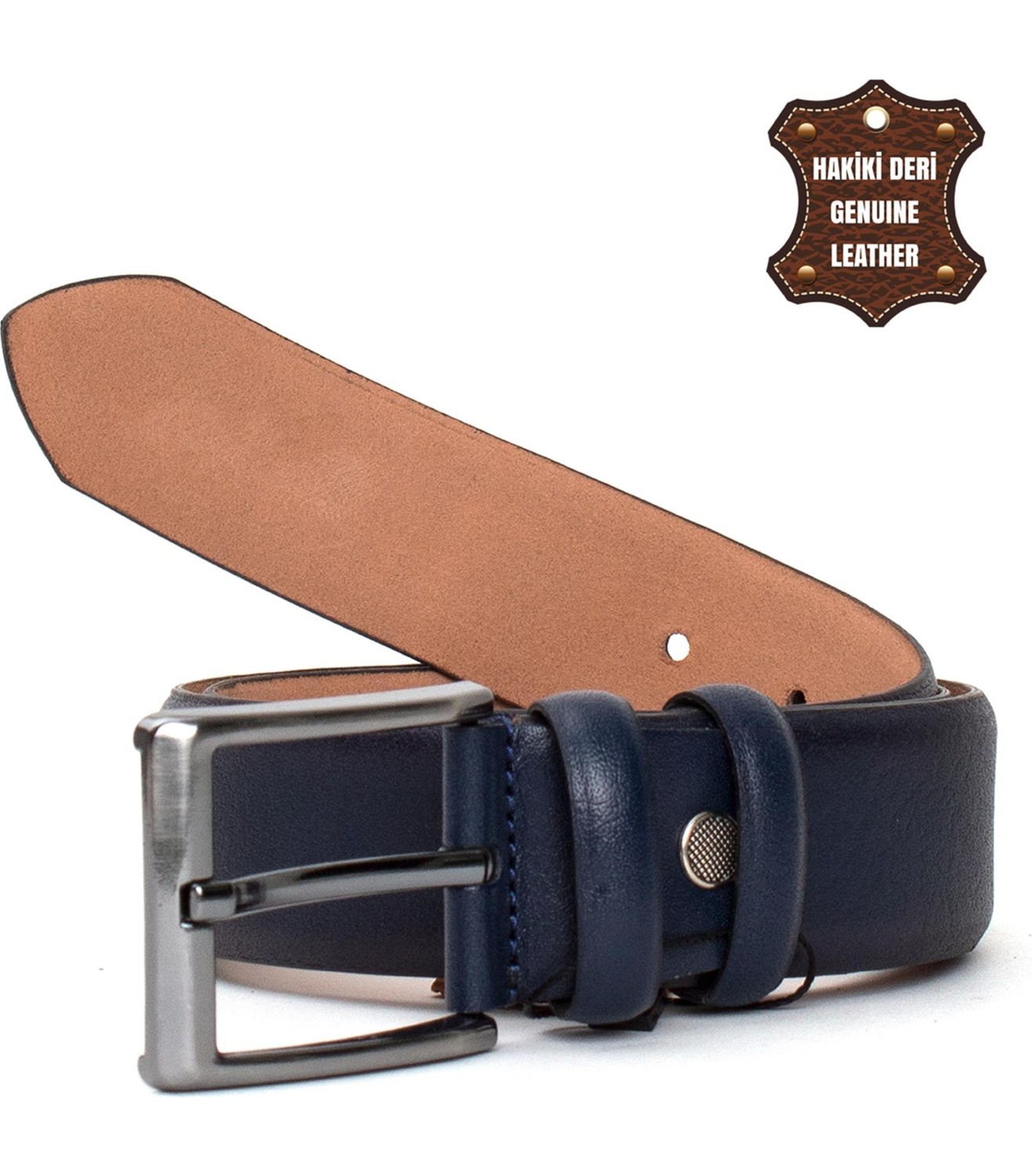 Pierre Cardin PC401 Erkek 4 cm Hakiki Deri Kemer Siyah görsel 3