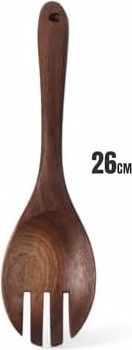 Prime Doğal Akasya Ağacından El Oyması Servis Çatalı 26CM | Antibakteriyel, Dayanıklı ve Çevre Dostu Ahşap Kaşığı, Şık ve Uzun Ömürlü Mutfak Gereci görsel 3