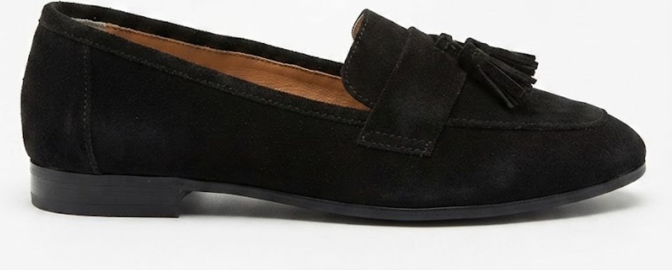 Noxmark Hakiki Deri Süet Püskül Detaylı Kadın Loafer Ayakkabı görsel 7