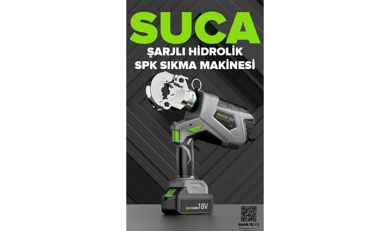 Resim Suca SC-300A 16-300 Mm2 Hidrolik Şarjlı Sıkma ve Kesme Makinesi 