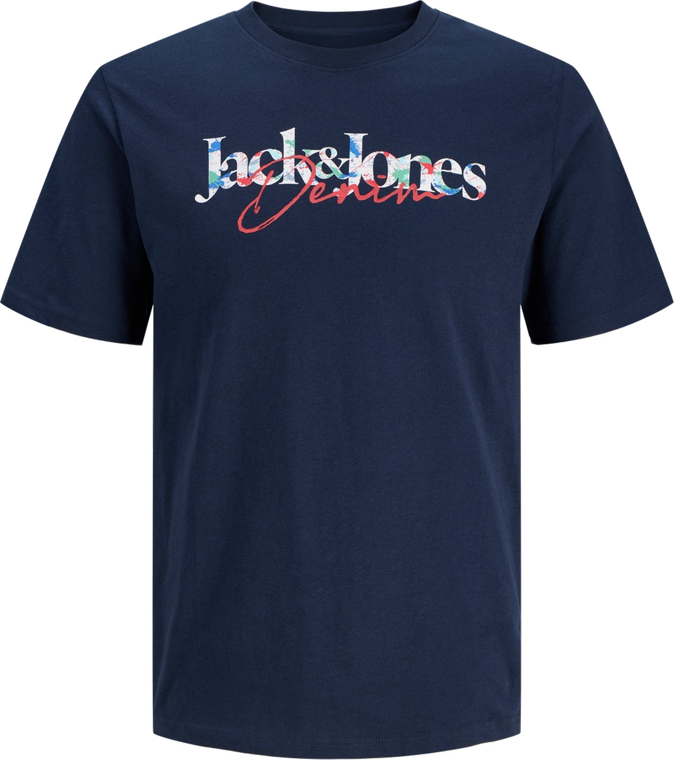 Jack & Jones Erkek Gögüs Baskili Bisiklet Yaka Tisört - Tom