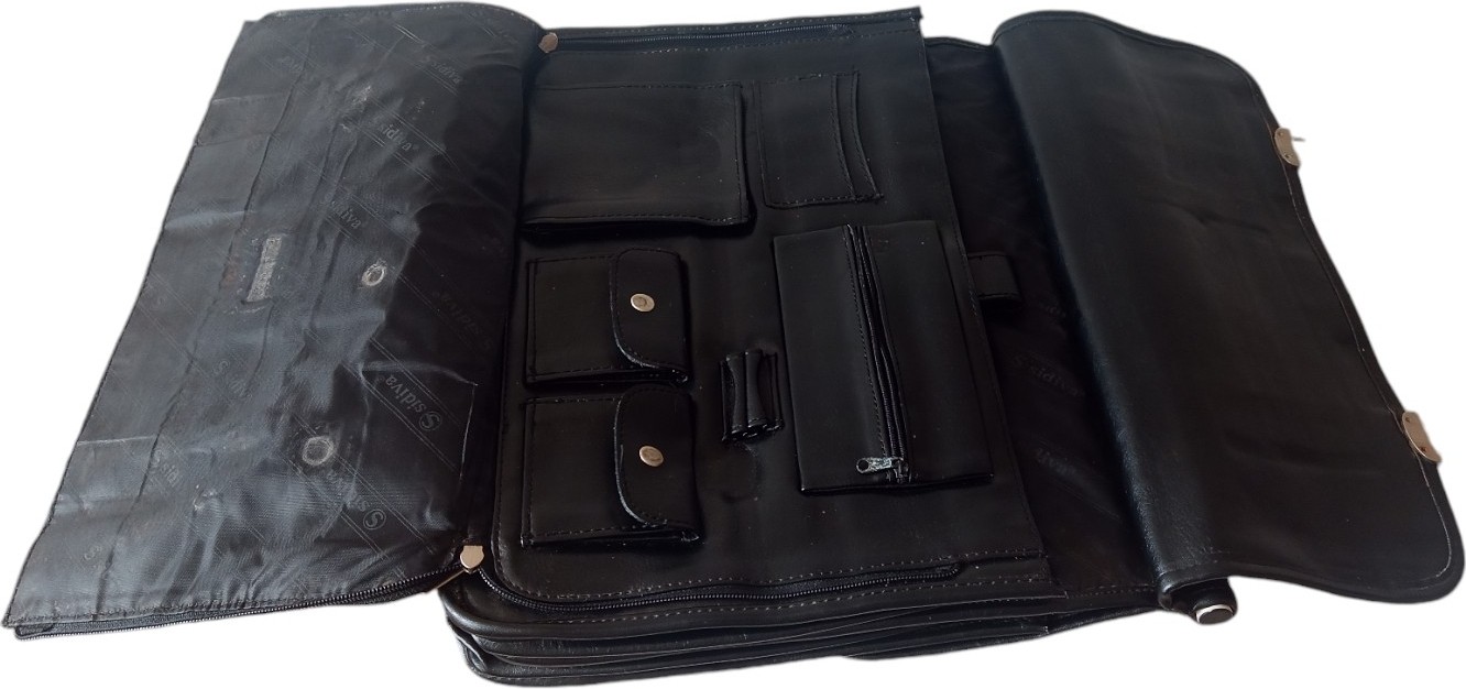 AbbasShop Geniş Boy Anahtarlı Evrak Çantası Kaliteli Deri Evrak Çantası, Laptop Çantası Iş Çantası görsel 3