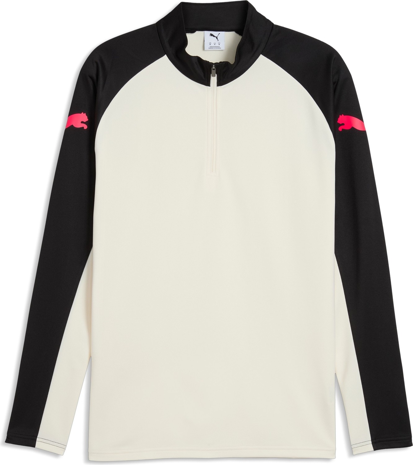 Puma Individualliga 1/4 Zip Top Bej Erkek Eşofman Üstü görsel 4