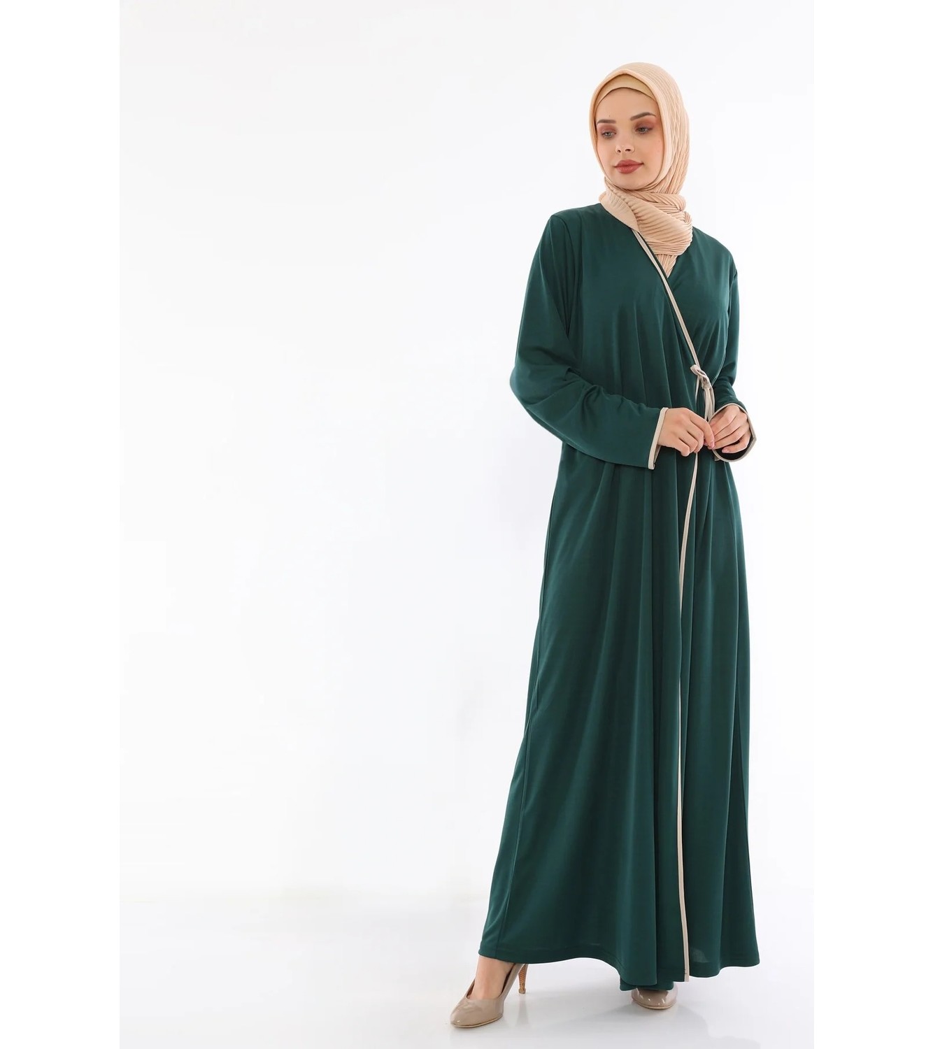 Elanesa Yandan Bağlamalı Namaz Elbisesi görsel 2