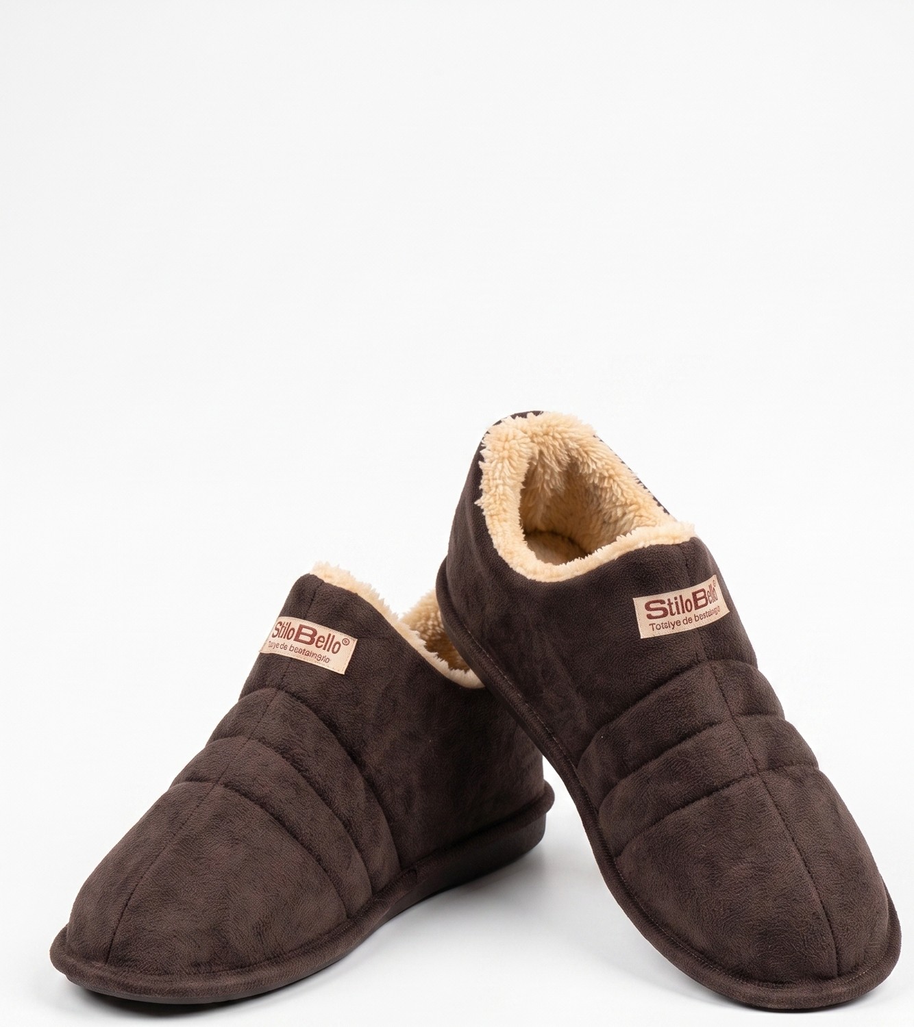 Nmoda Unisex Şık Kışlık Ev Terliği Içi Peluş Sıcak Tutan Kapalı Panduf Yumuşak Tabanlı Hafif Rahat Ev Botu