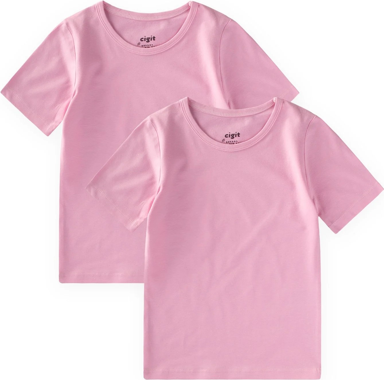 Cigit Ikili Kısa Kollu Atlet 2-9 Yaş Pembe