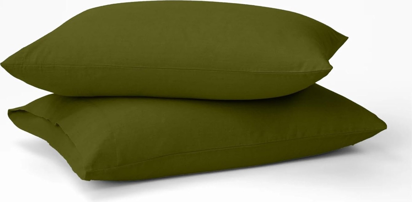 OEM %100 Pamuk 62 Tel (155 Tc) 35X45 Bebek Yastık Kılıfı Seti (Koyu Yeşil)