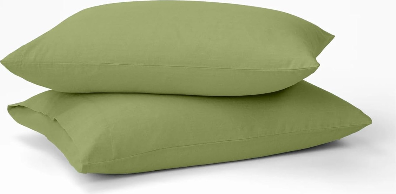 OEM %100 Pamuk 62 Tel (155 Tc) 35X45 Bebek Yastık Kılıfı Seti (Koyu Yeşil) görsel 5