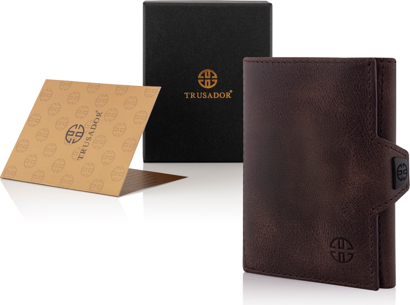 Trusador Verona Kahverengi Kartlık Unisex Hakiki Deri Rfid Korumalı Minimalist Erkek Kadın Mini Cüzdan Hediyelik görsel 7