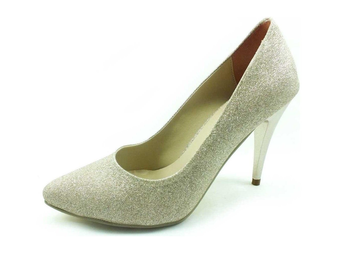 Çarıkçım Stiletto Kadın Ayakkabı Platin-Simli 61 700 görsel 2