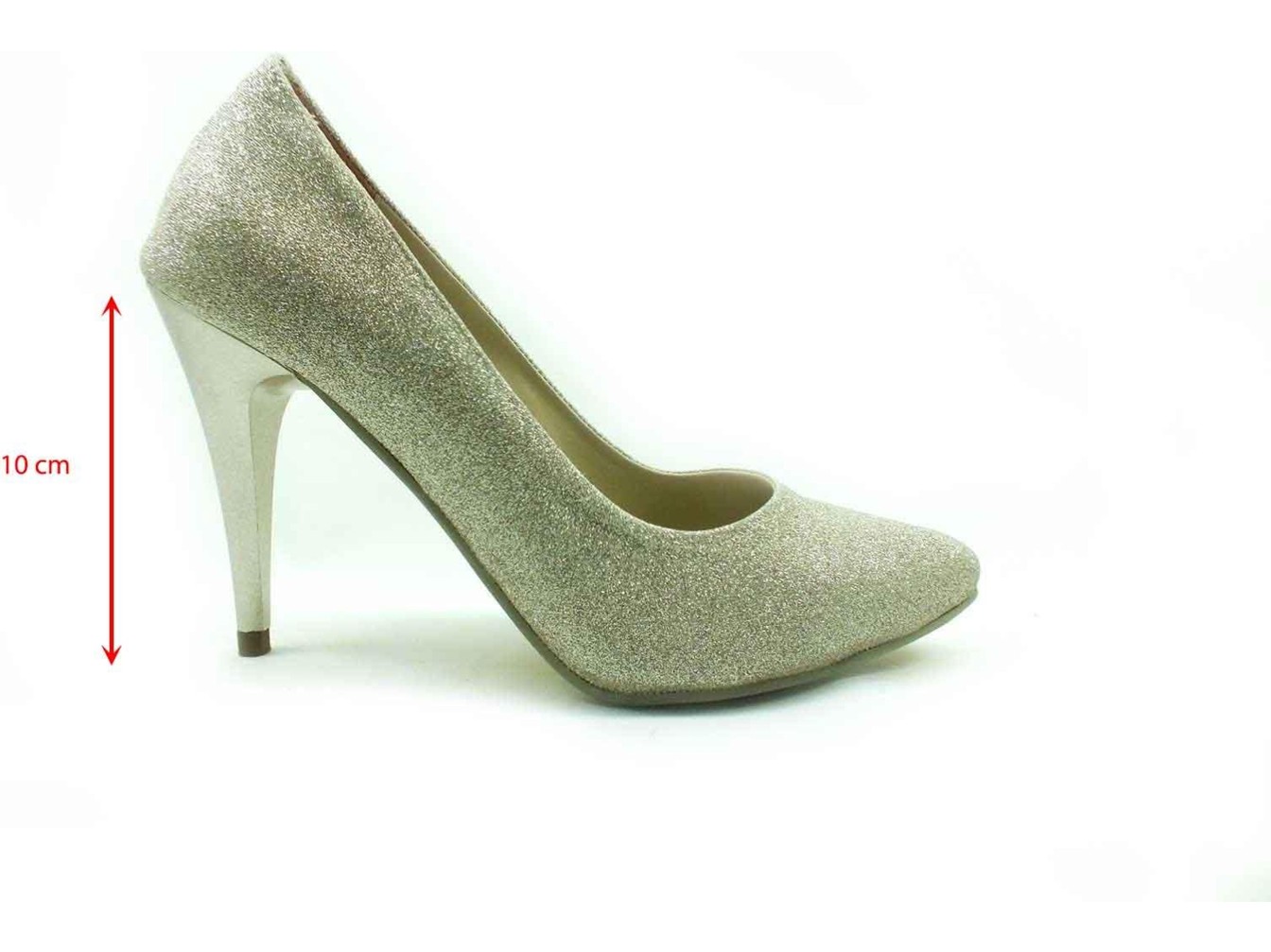Çarıkçım Stiletto Kadın Ayakkabı Platin-Simli 61 700 görsel 5