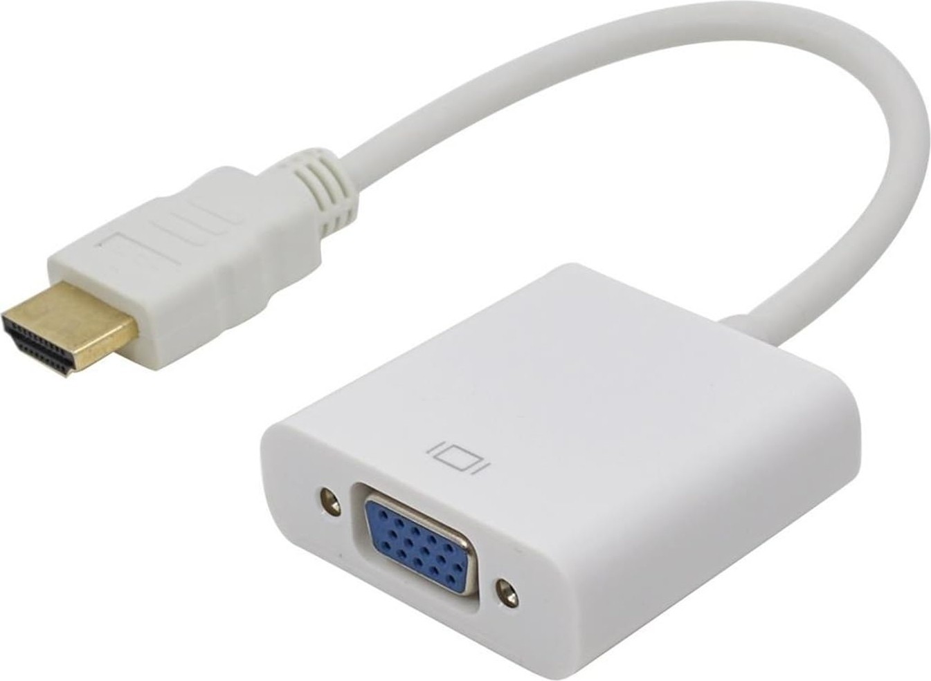 Aesco Ancheyn HDMI To VGA Çevirici Dönüştürücü Adaptör Monitör Laptop Projeksiyon Çevirme Uydu Kablosu 4547