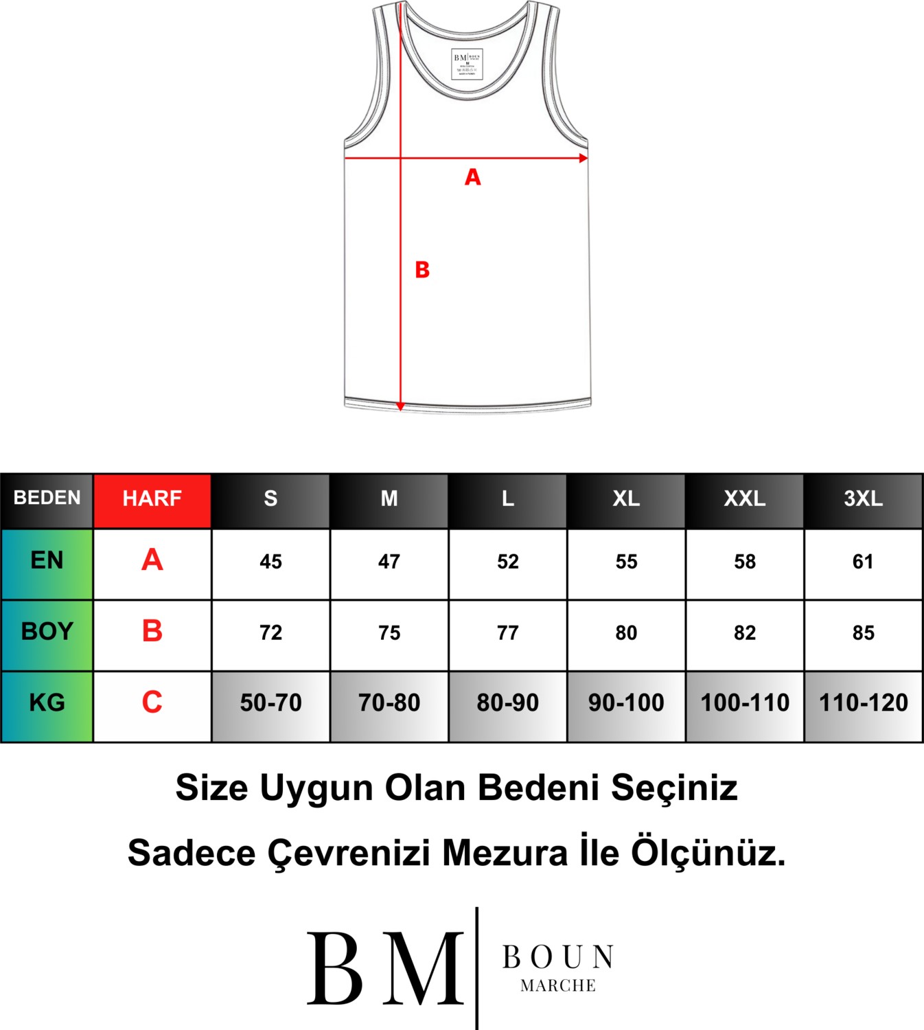 Boun Marche Erkek Atlet Premium 6'lı Penye Süprem Pamuk görsel 6
