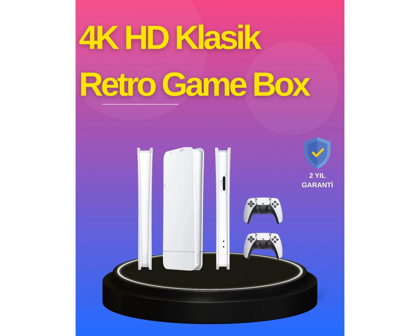 Resim Kaktüs Jack HDMI Çıkışlı Kablosuz 2 Kollu 4K Retro Oyun Kutusu 