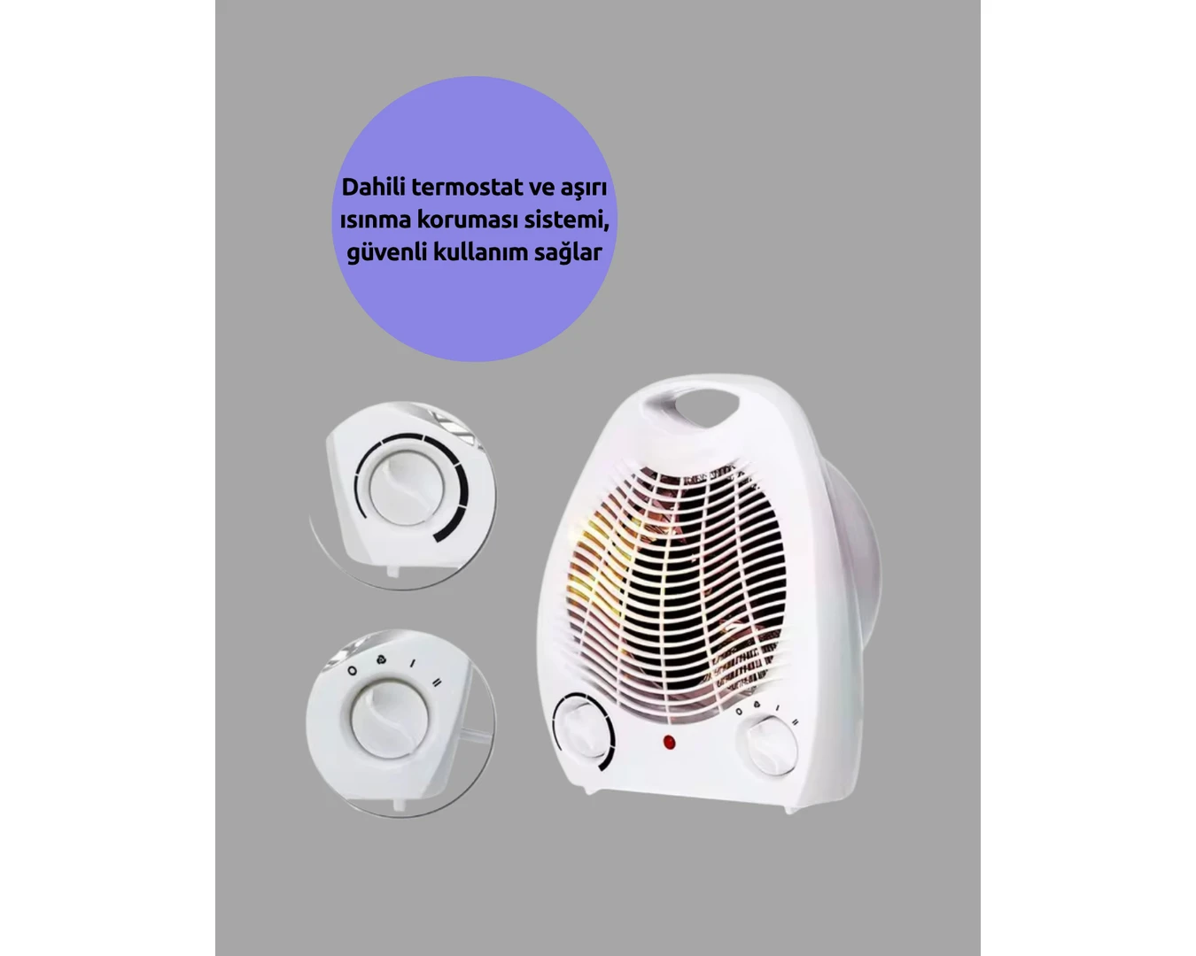 Resim Ronanna Mini Elektrikli Isıtıcı – Taşınabilir Fanlı Isıtma Sistemi 
