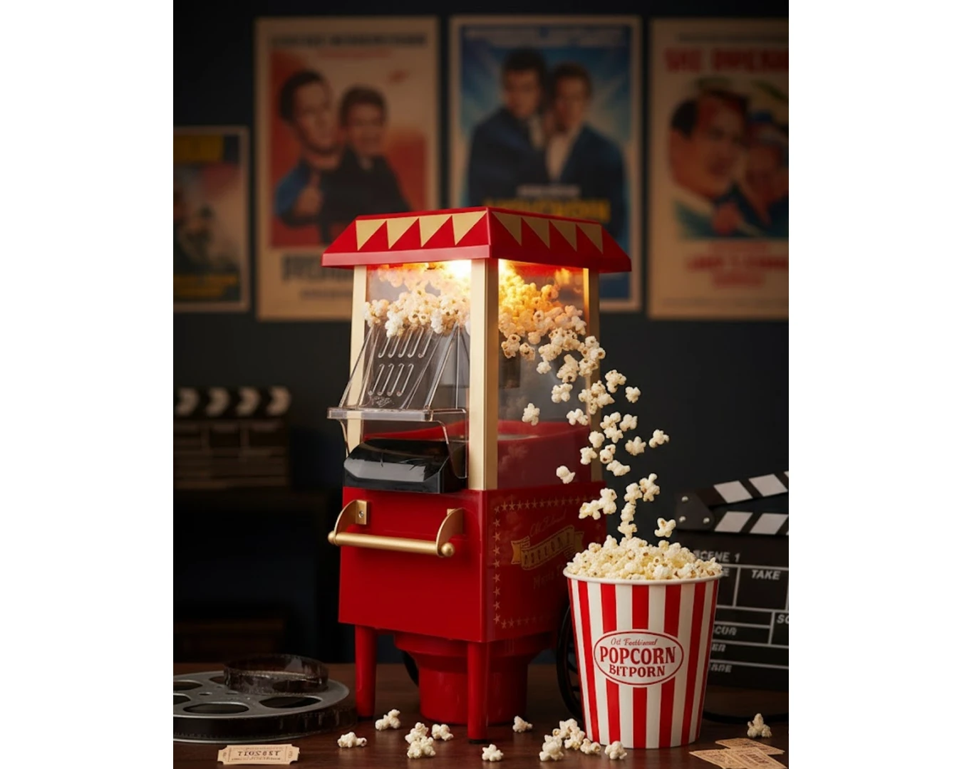 Resim Sepetink PG618 Mısır Patlatma Makinesi Kırmızı 