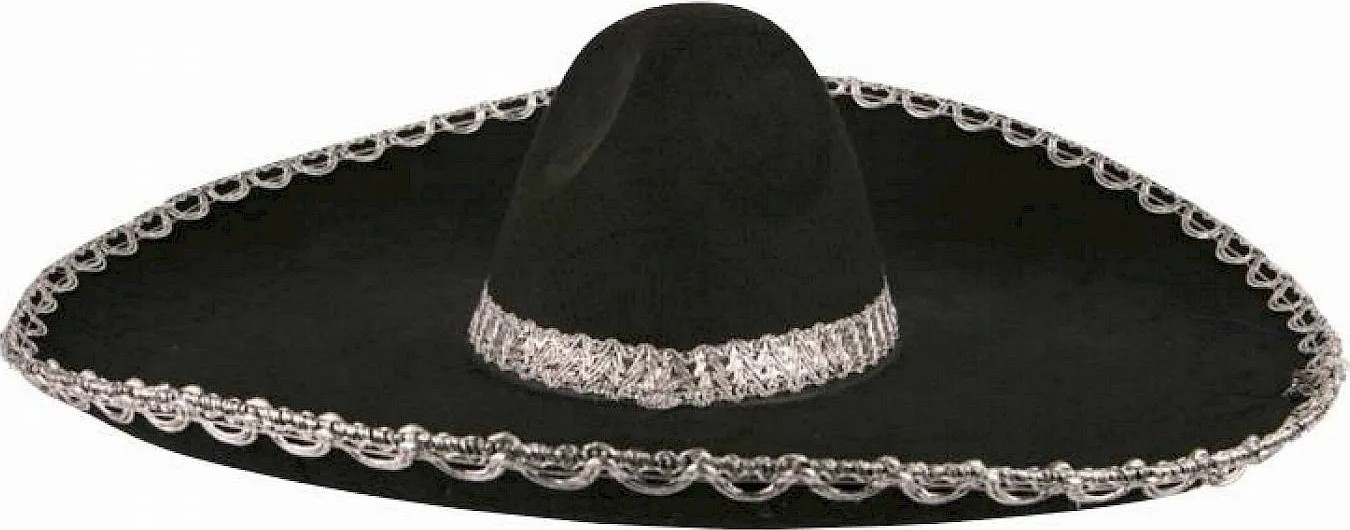 TeknoKapsül Sombrero Meksika Şapkası Mariachi Gümüş Şeritli Yetişkin Boy görsel 2