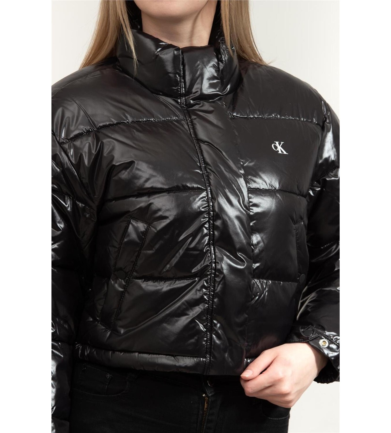 Calvin Klein Shıne Crop Puffer Jacket Kadın Mont LV047D504GUB1 görsel 5