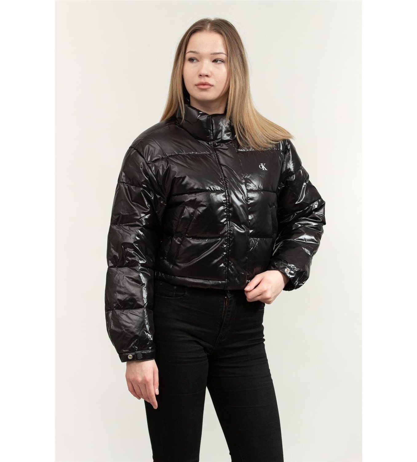 Calvin Klein Shıne Crop Puffer Jacket Kadın Mont LV047D504GUB1 görsel 6