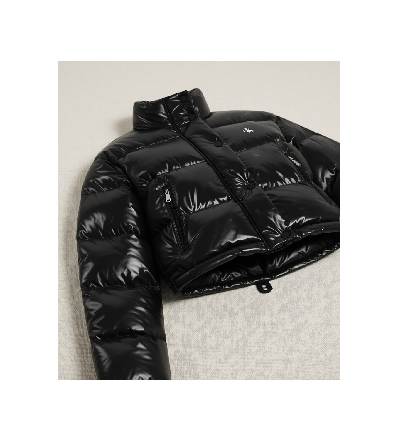 Calvin Klein Shıne Crop Puffer Jacket Kadın Mont LV047D504GUB1 görsel 8