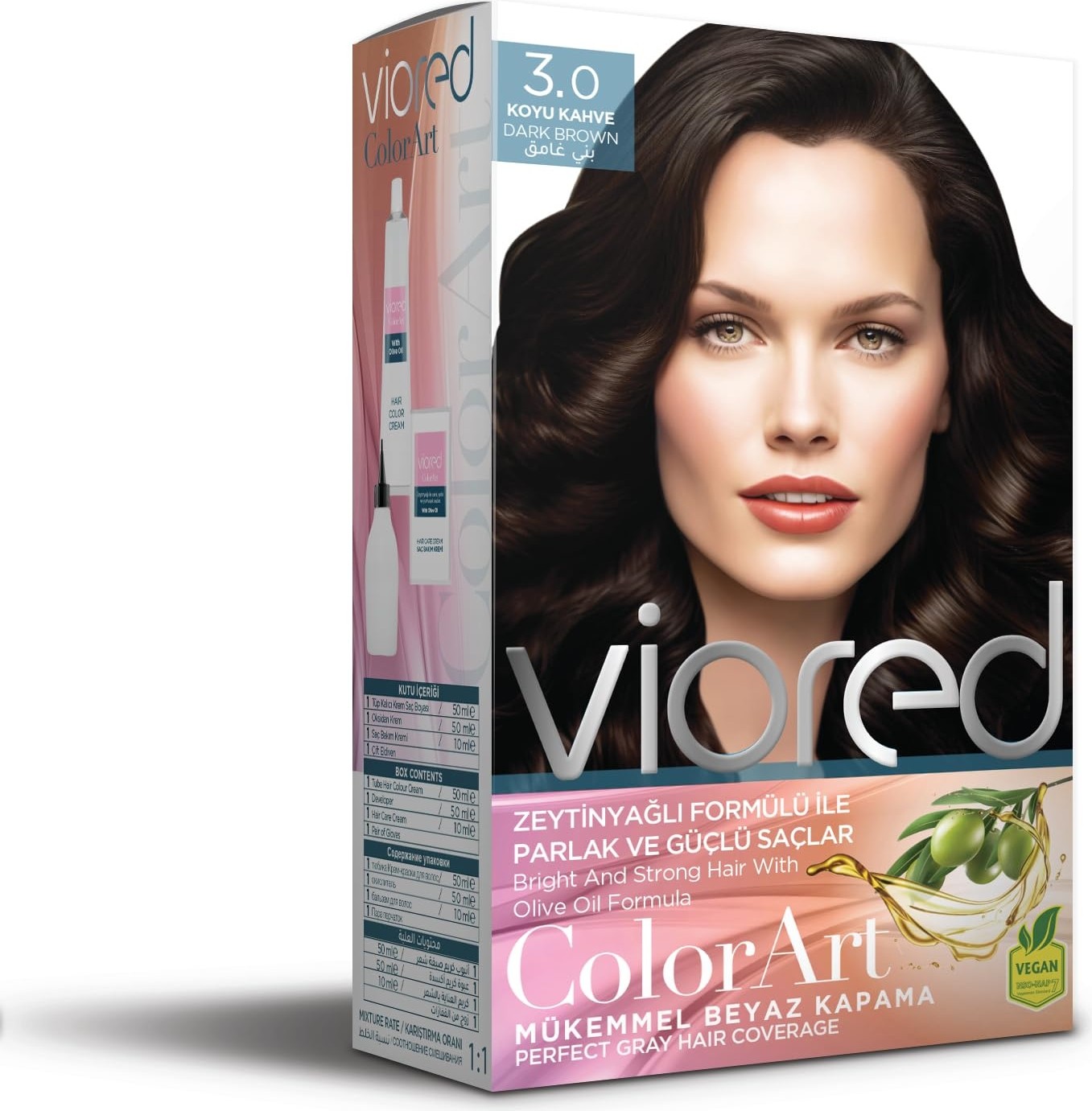 Aesco Viored Color Art Set Saç Boyası 3.0 Koyu Kahve