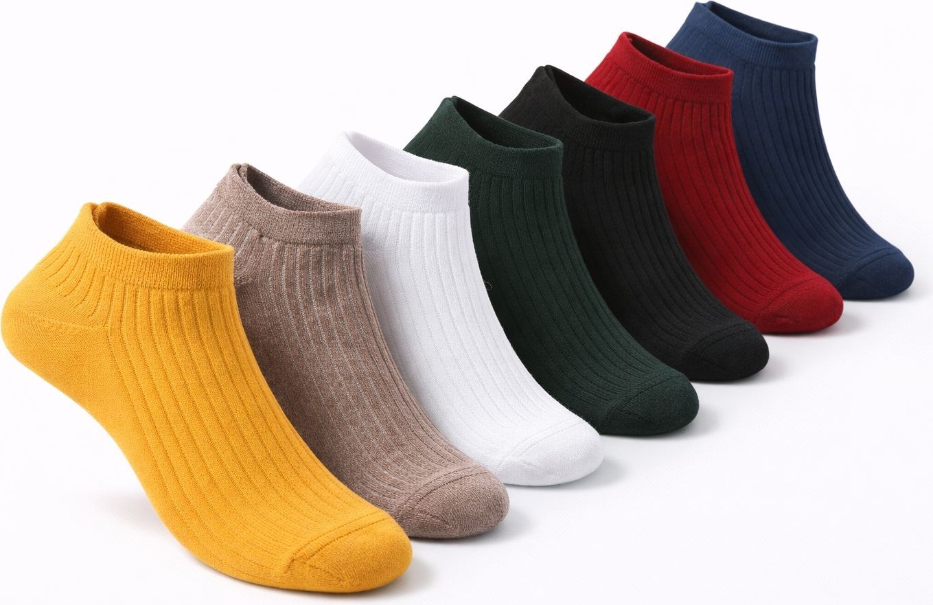 Sky Socks 8'li Erkek Renkli Patik Ekonomik Paket Kısa Spor Sneakers Çorap