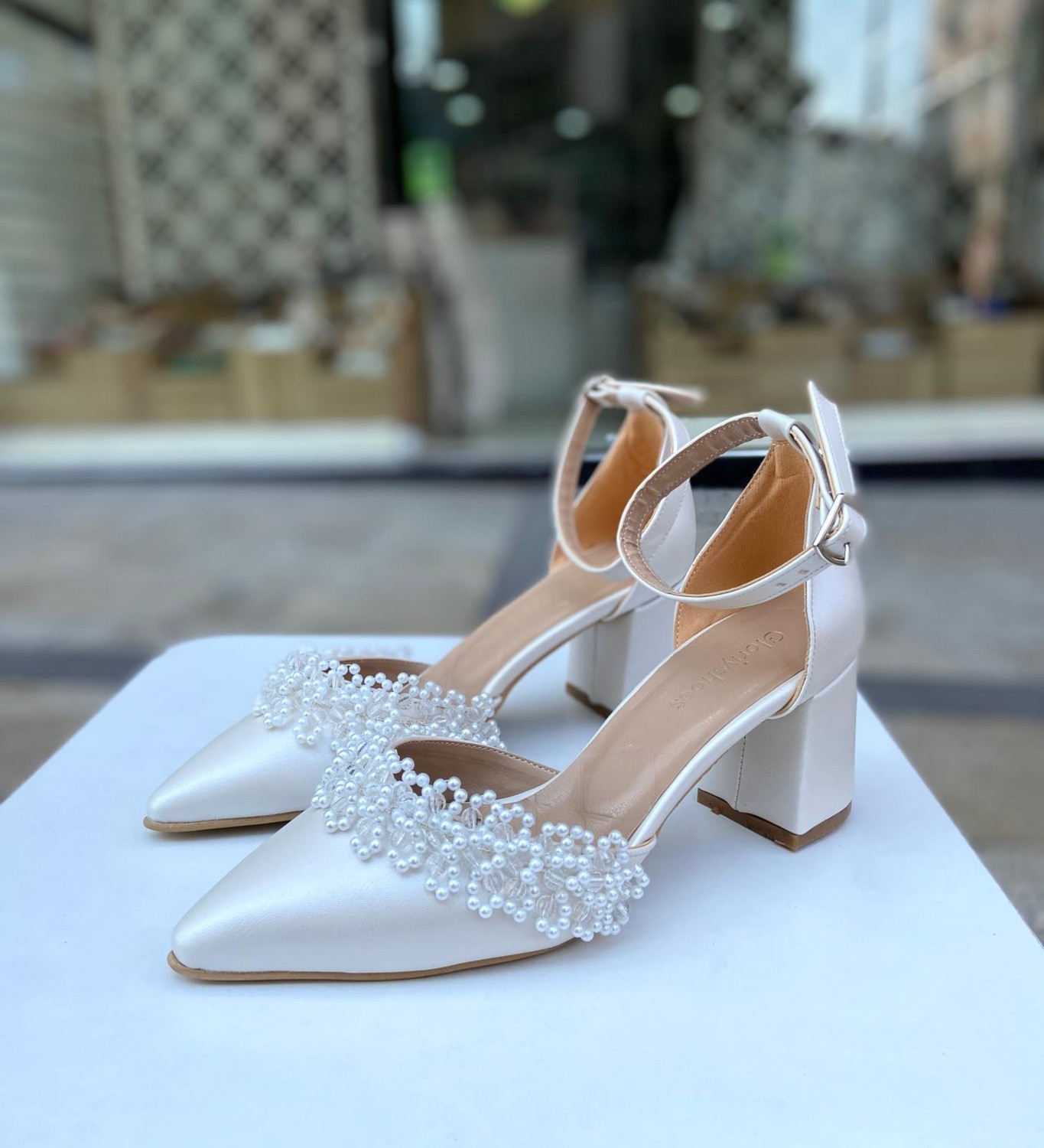 Gloriys Ayakkabı & Çanta Kalın Topuklu6 cm Topuklu Geli-Nişan Ayakkabısı
