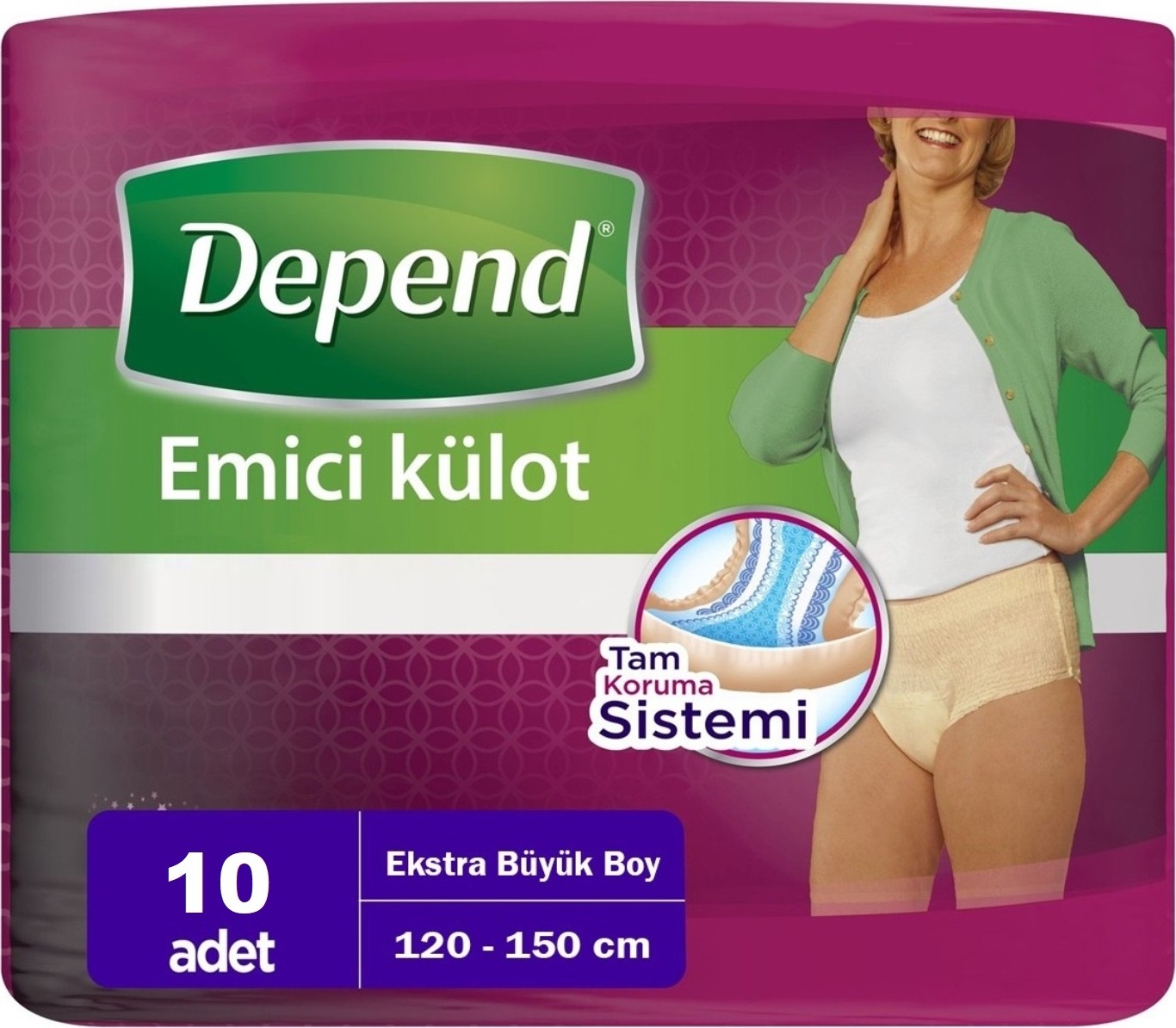 Depend Emici Külot Lohusa Pedi Xl - Kadın (10 Adet)+Mesane Pedi Kadın Ekstra (10 Lu) 4 Lü Set görsel 2