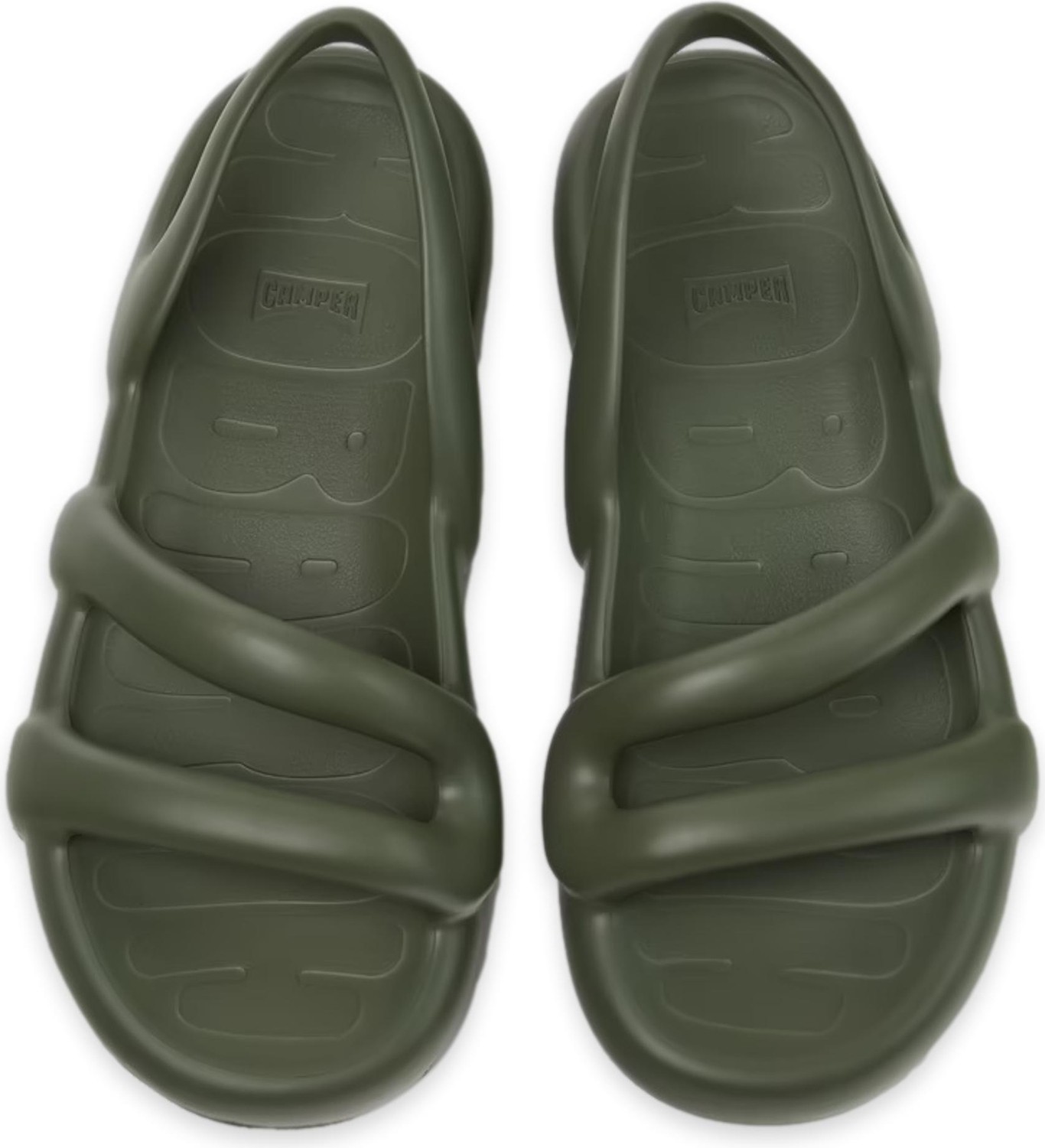 Camper K201636 Kobarah Flat Haki Unisex Sandalet görsel 3