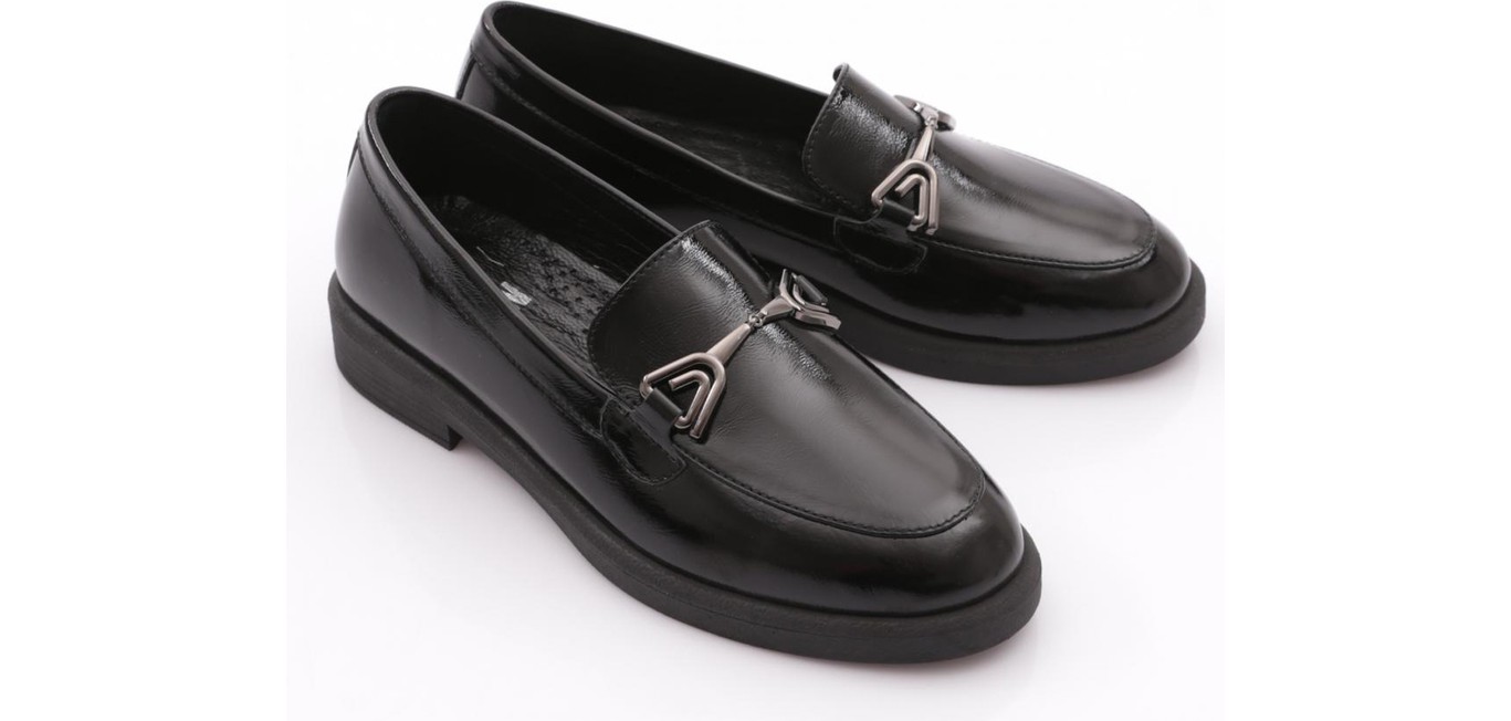 DGN 704 Kadın Aksesuarlı Loafer Ayakkabı görsel 2