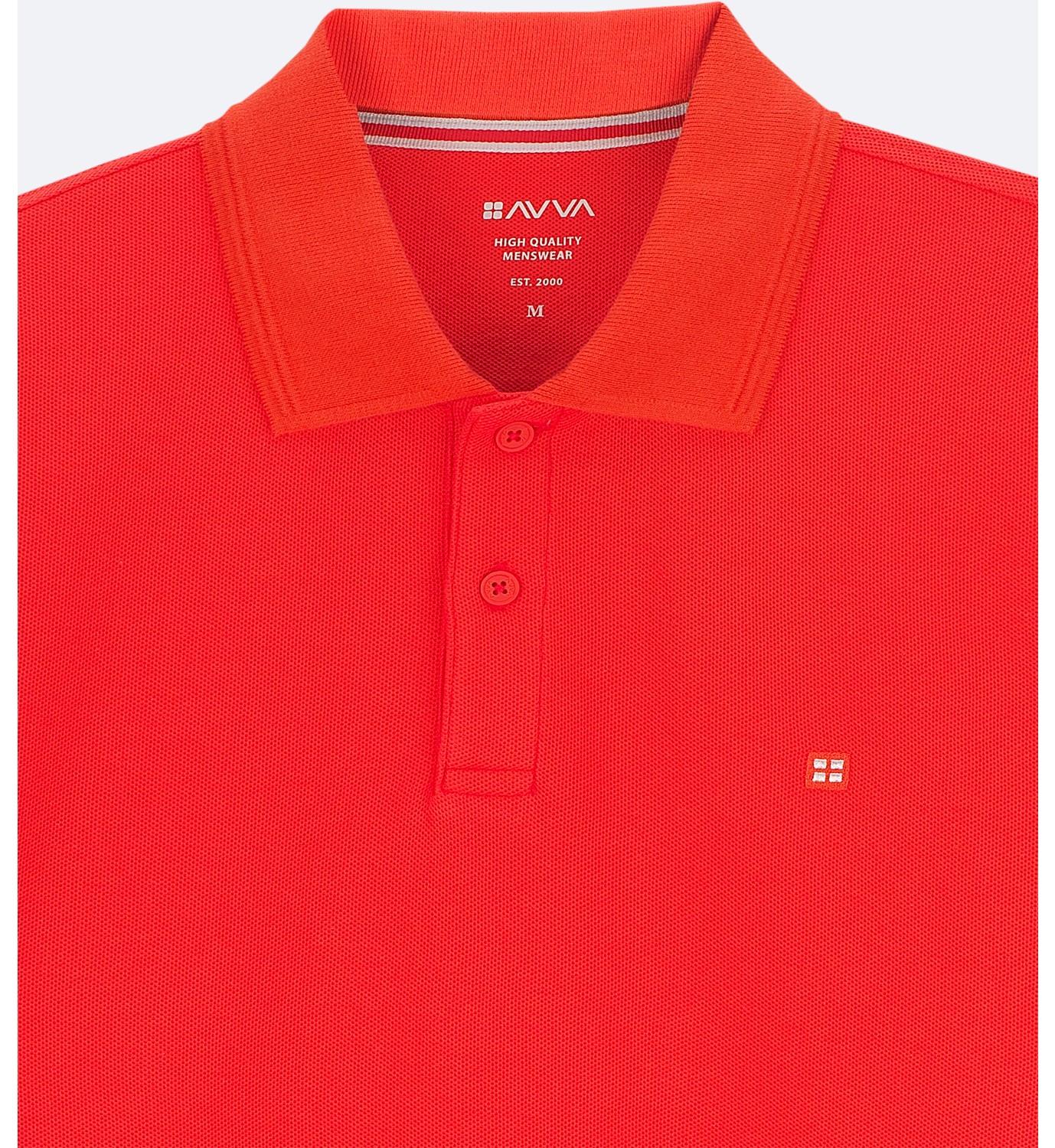 AVVA Erkek Mavi Kıvrılmaz Polo Yaka %100 Pamuk Basic Regular Fit T-Shirt B001032 görsel 3