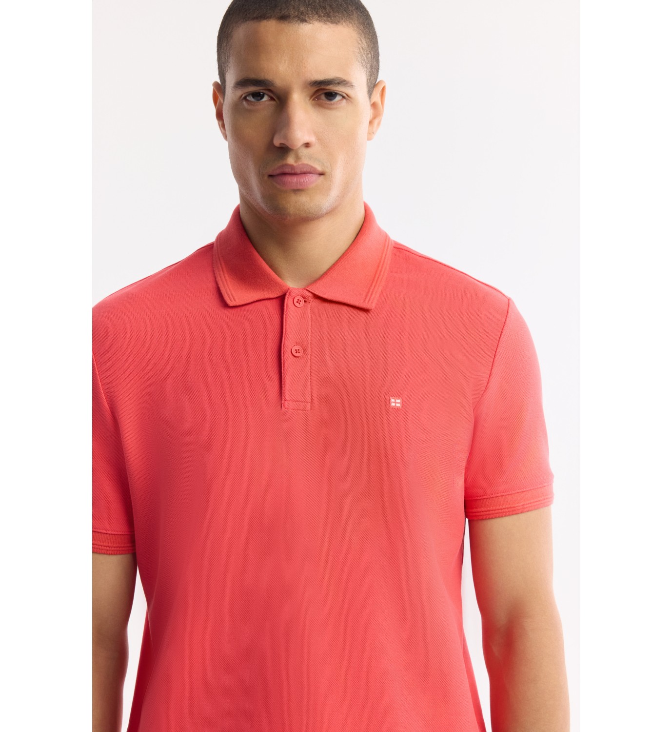 AVVA Erkek Mavi Kıvrılmaz Polo Yaka %100 Pamuk Basic Regular Fit T-Shirt B001032 görsel 2