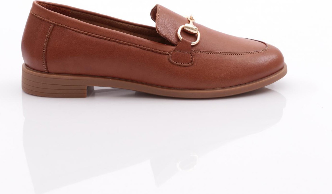 DGN 1850 Kadin Metal Aksesuarli Loafer Ayakkabi görsel 5