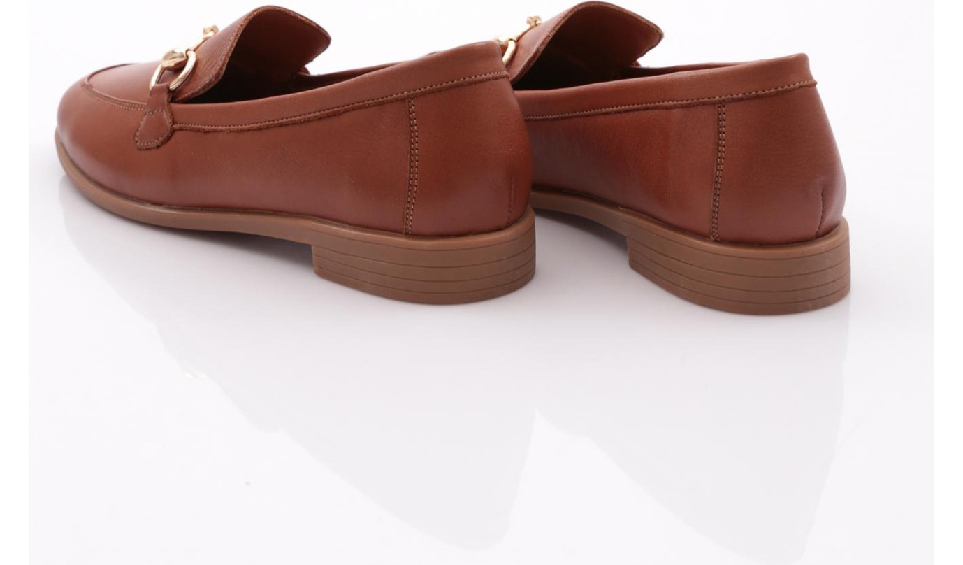 DGN 1850 Kadin Metal Aksesuarli Loafer Ayakkabi görsel 7