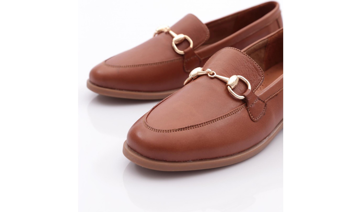 DGN 1850 Kadin Metal Aksesuarli Loafer Ayakkabi görsel 8