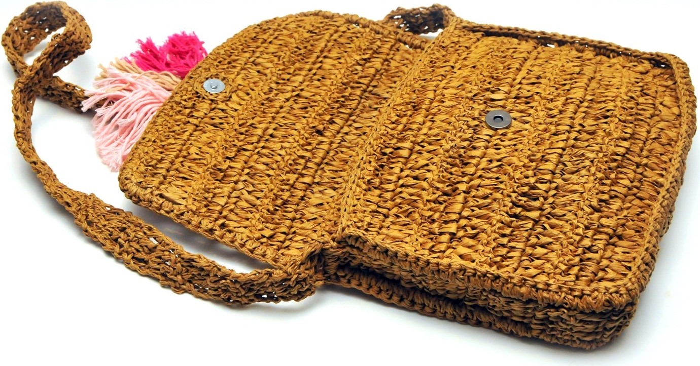 Handmade Rafya Ip Tasarım Çanta görsel 5