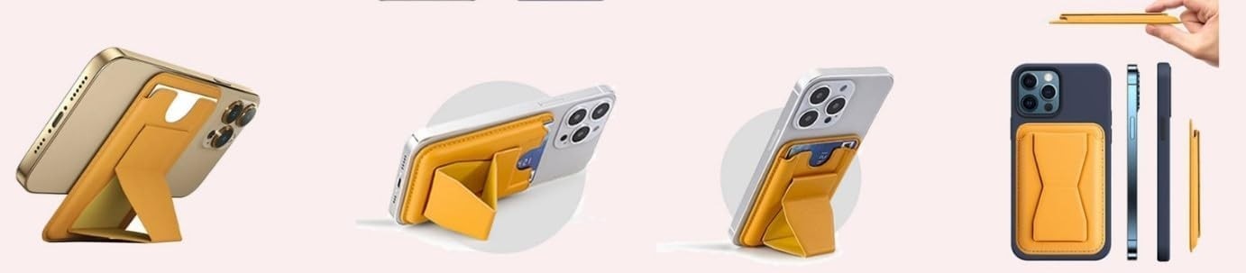 Happy Trend Magsafe Cüzdan Kartlık Deri Güçlendirilmiş Mıktanıs Standlı Özel Tasarım,iphone 17/16/15/14/13/12 ile Uyumlu görsel 2