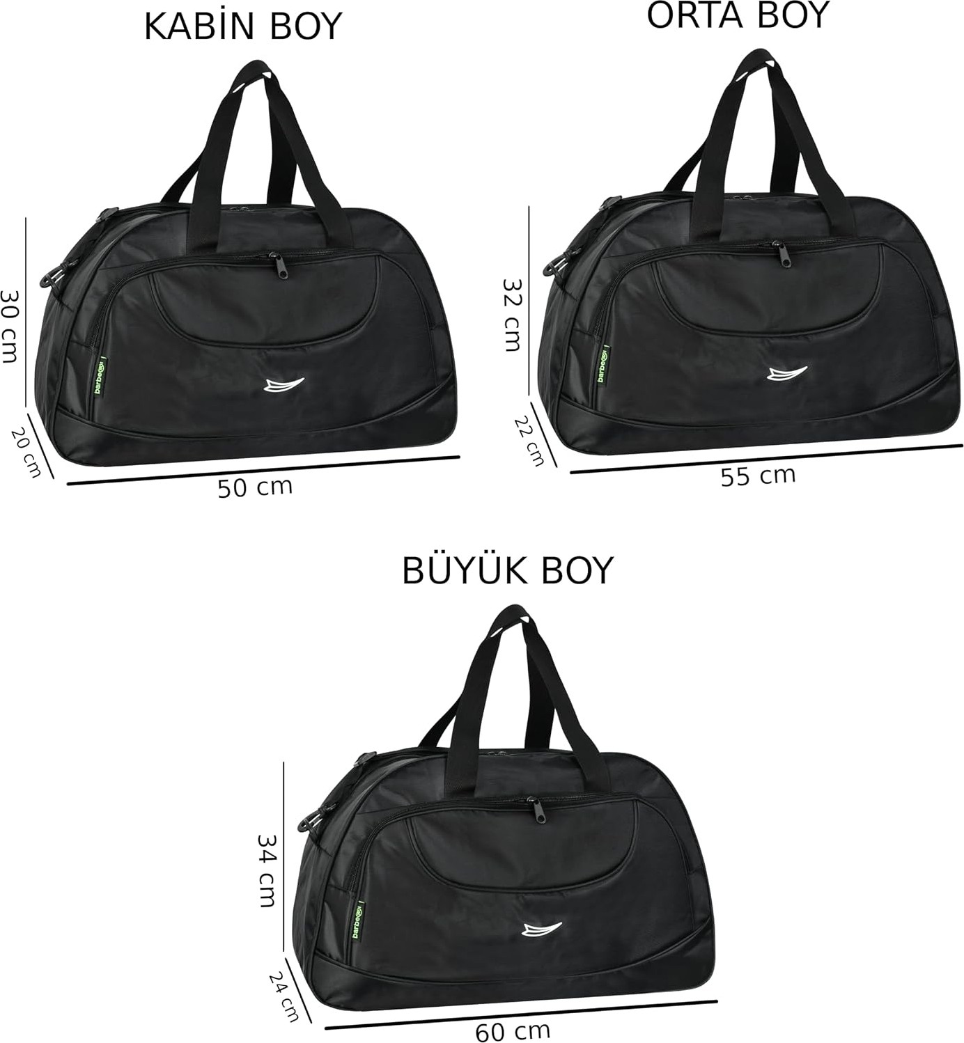 Happy Trend Seyahat Çantası Su Geçirmez Unisex Astarlı El Valizi ve Spor Çantası Duffle Bag (Kabin Boy) görsel 2
