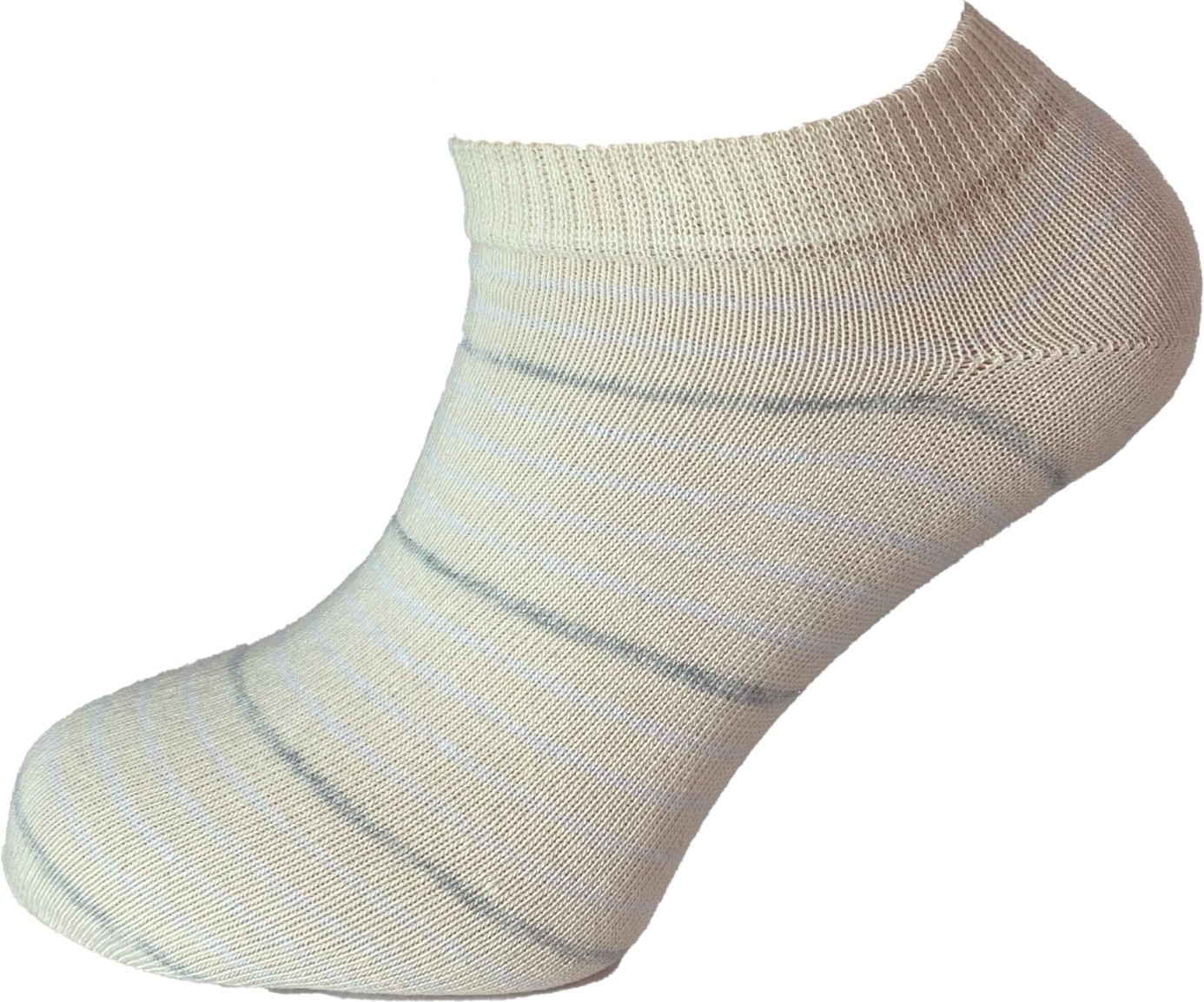 Aesco Meristanbul Kadın Çizgili Patik Çorap 5’li Paket, Yumuşak Pamuklu, Konforlu, Pastel Renkler (Çizgili, 35-38) görsel 4