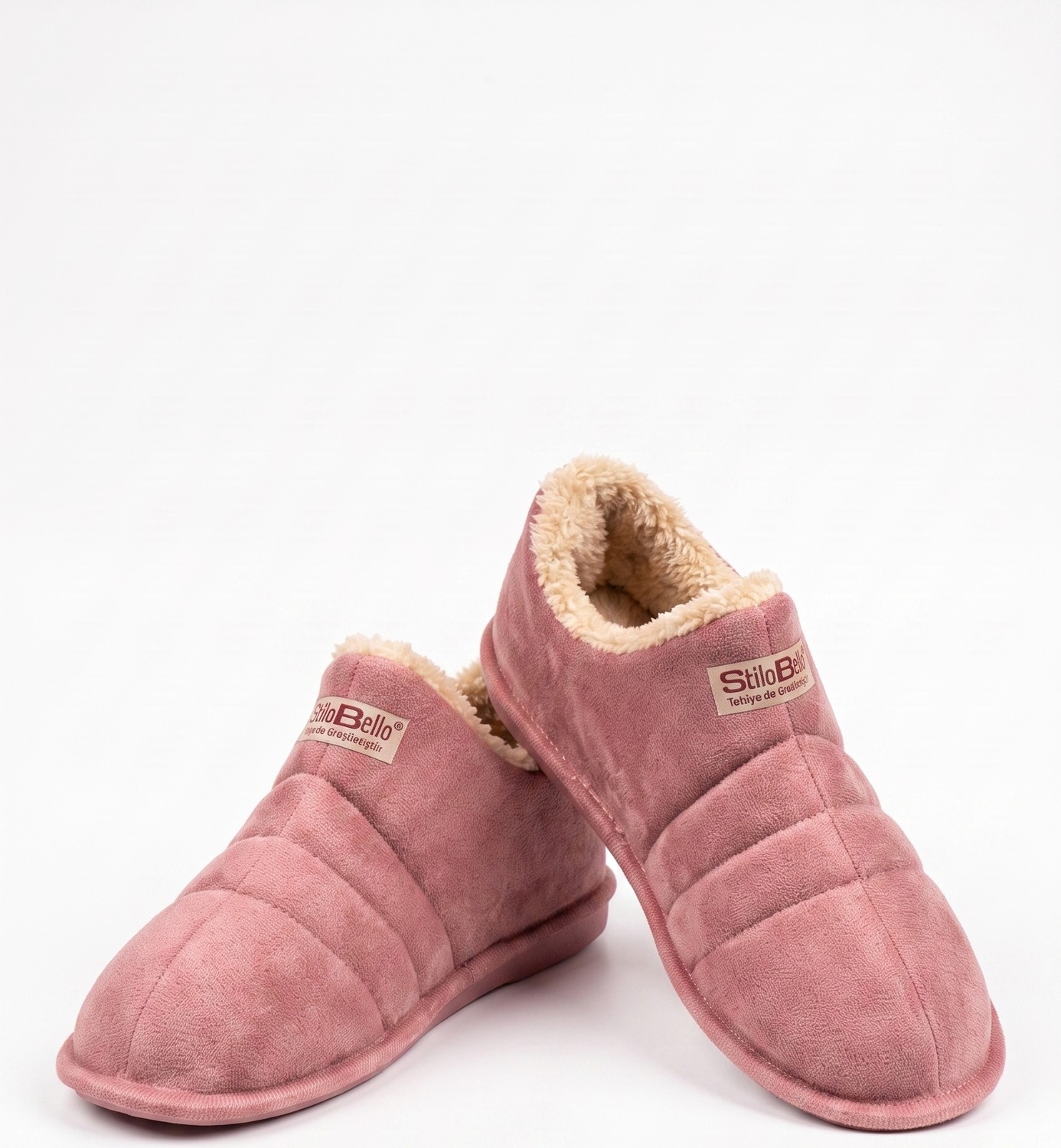 Nmoda Unisex Şık Kışlık Ev Terliği Içi Peluş Sıcak Tutan Kapalı Panduf Yumuşak Tabanlı Hafif Rahat Ev Botu